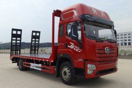 4X2 Jiefang JK6 platform trailer, 15T excavator flatbed transport vehicle